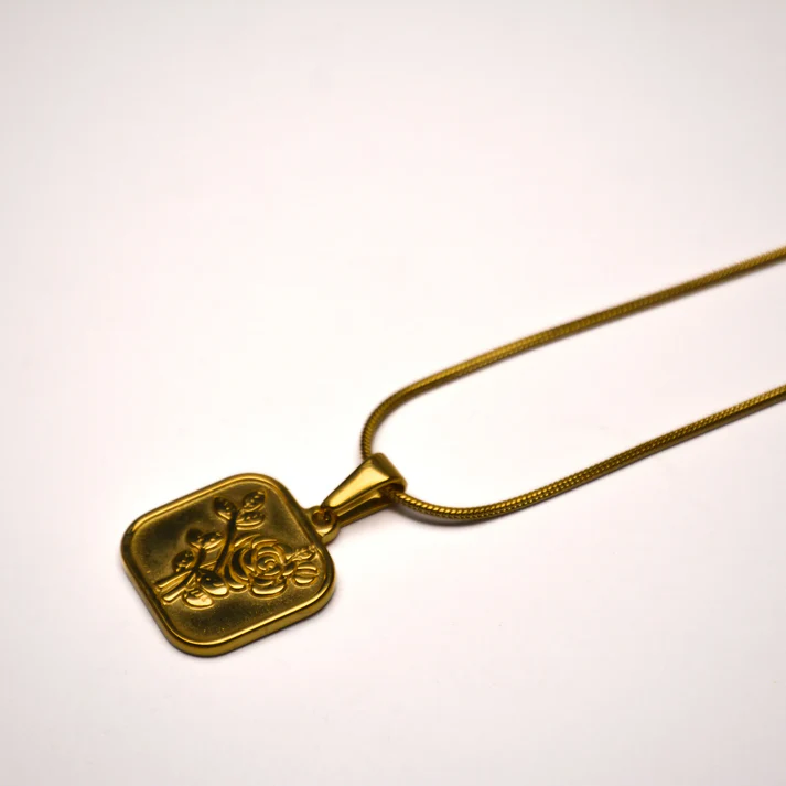Crafted Rose Pendant - Gold - Image 1