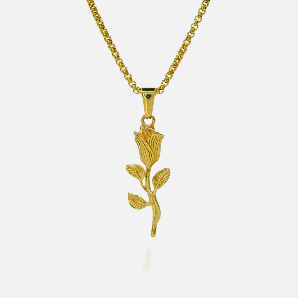 Rose Pendant - Gold