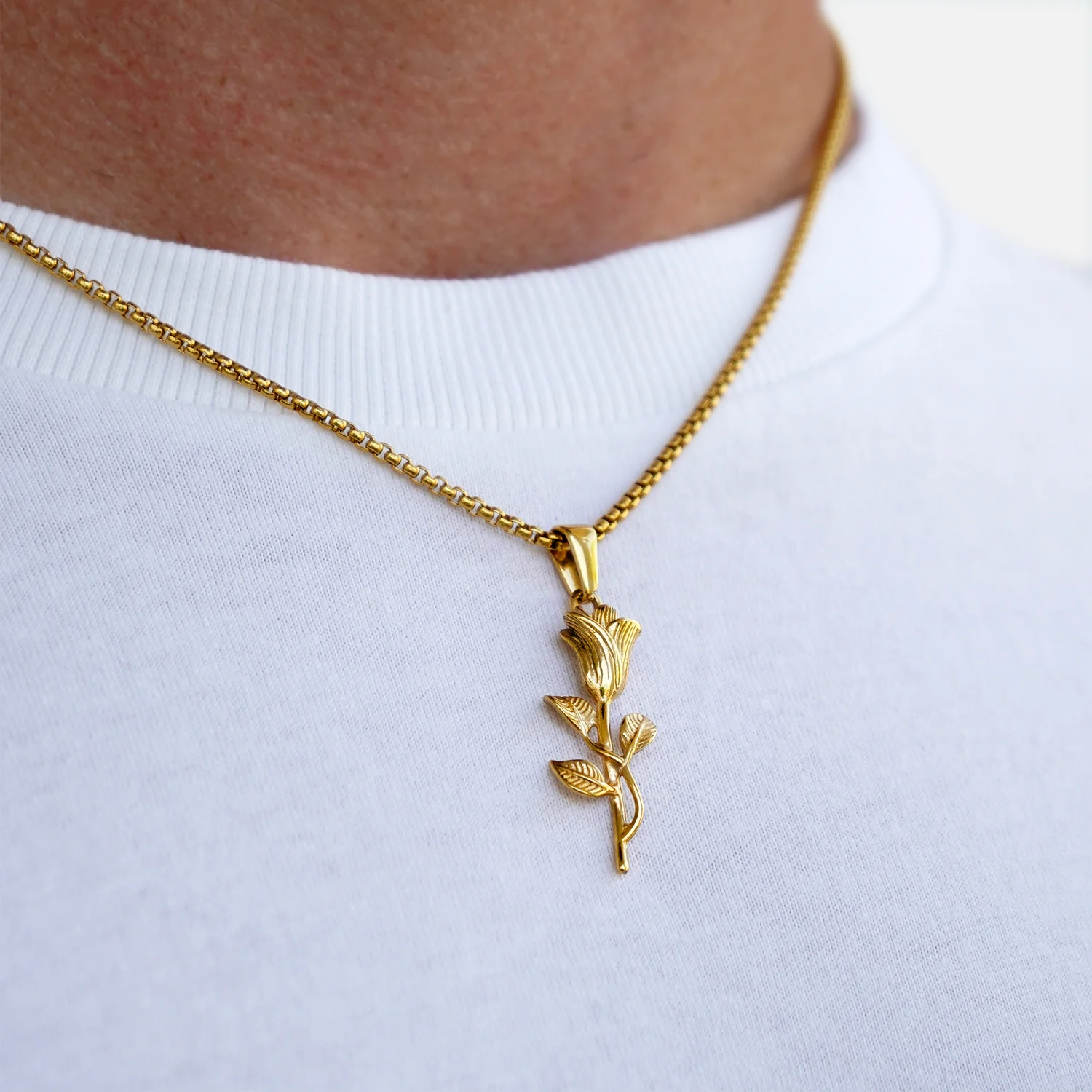 Rose Pendant - Gold - Image 2
