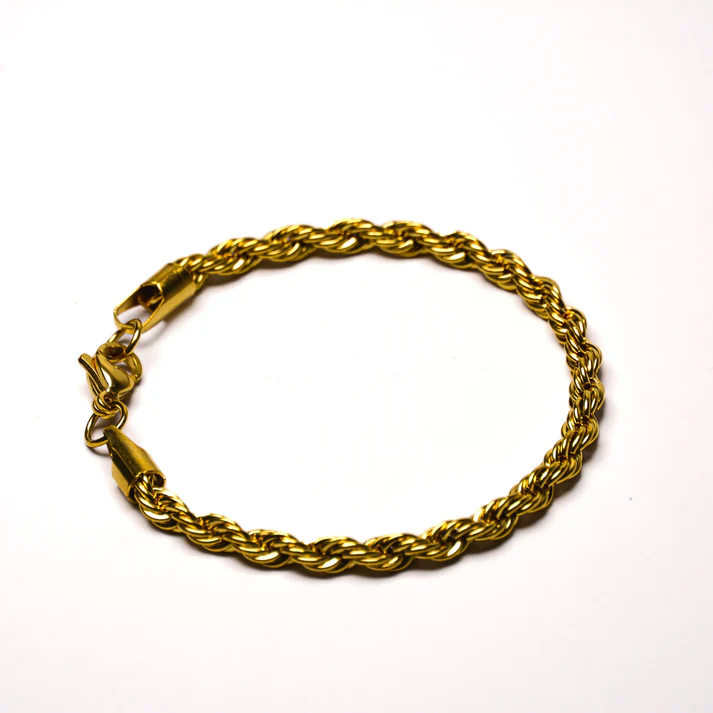 Rope Chain Bracelet - Gold - Image 2