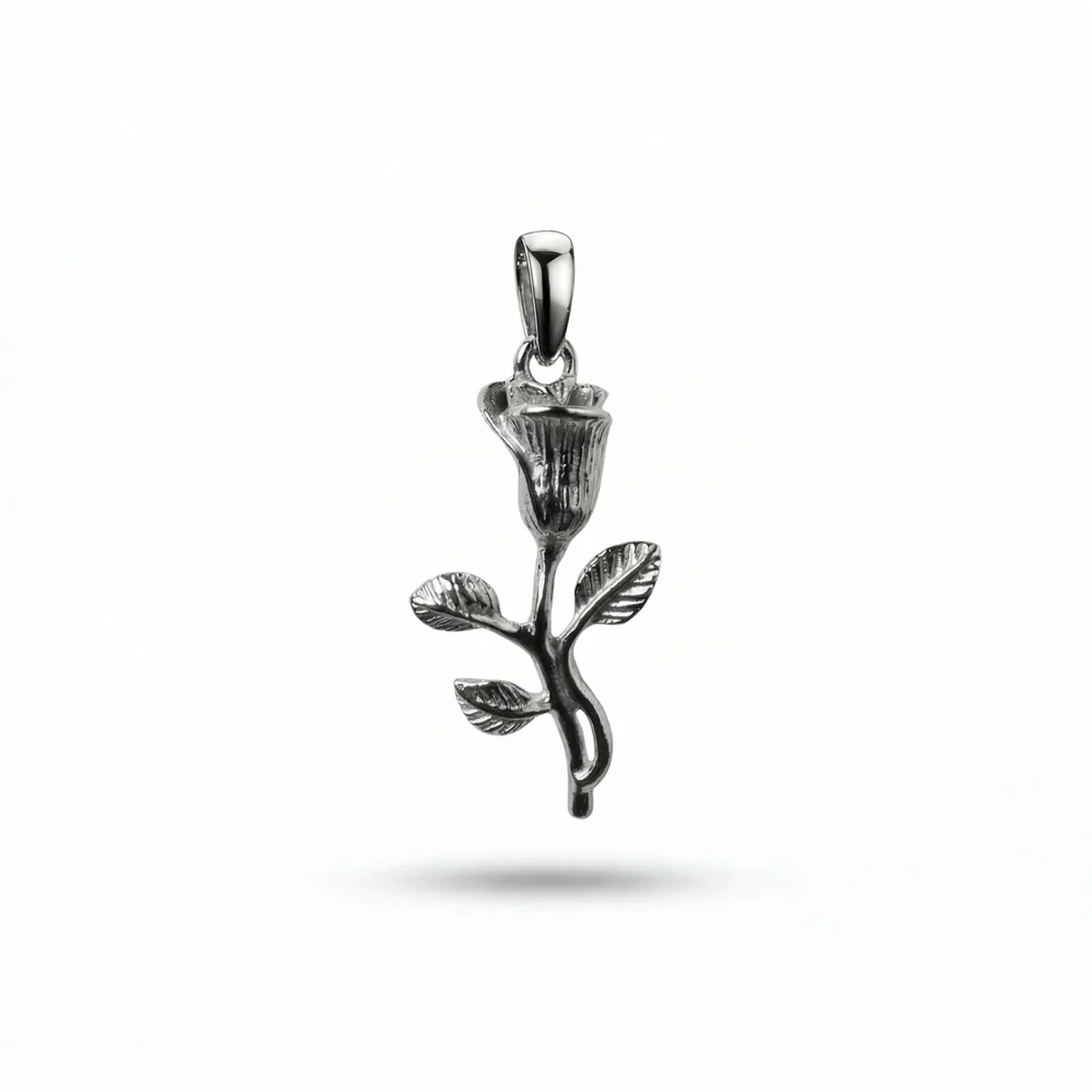 Rose Pendant Silver - Image 1