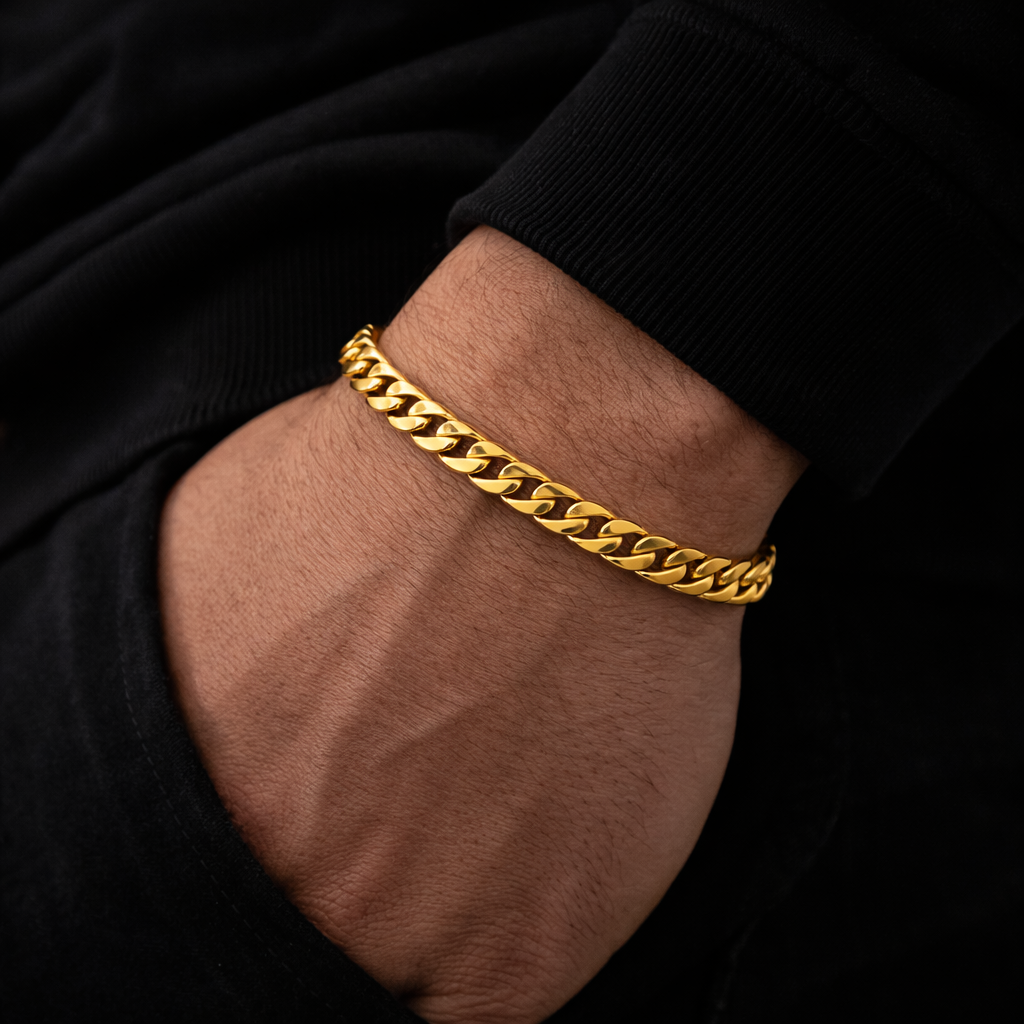 Curb Bracelet - Gold - Image 2