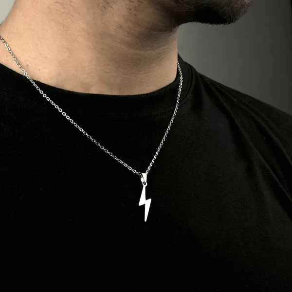 Lightning Pendant - Silver - Image 3