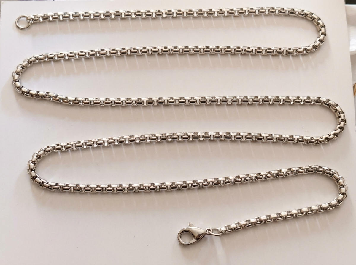 Venetian Round Box Chain - Silver - Image 3