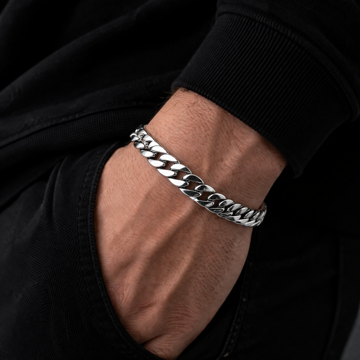 Cuban Bracelet - Silver - Image 2