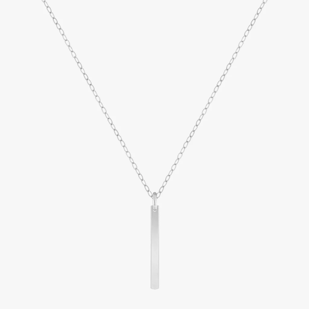 Vertical Bar Pendant - Silver