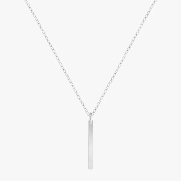 Vertical Bar Pendant - Silver - Image 1