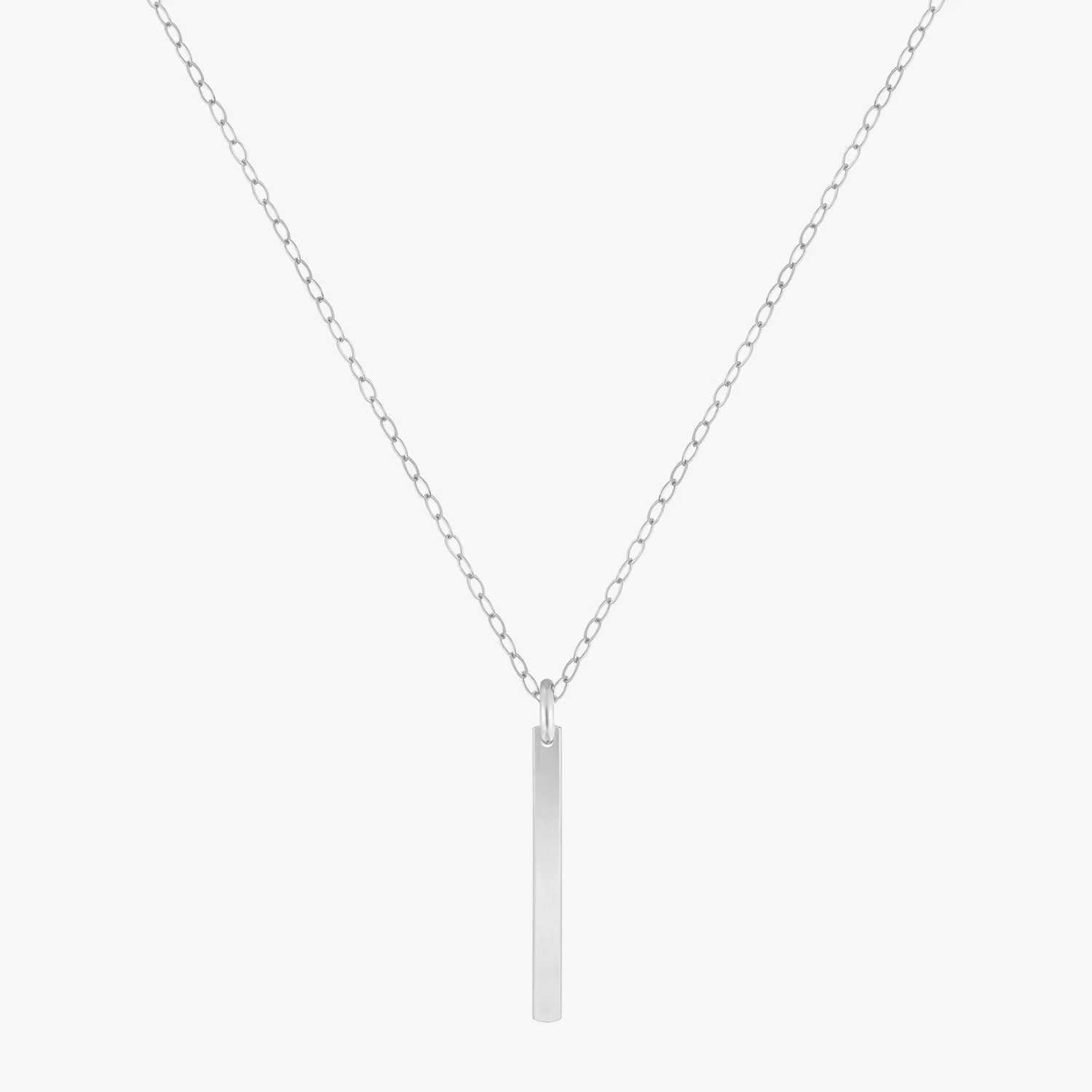 Vertical Bar Pendant - Silver - Image 1