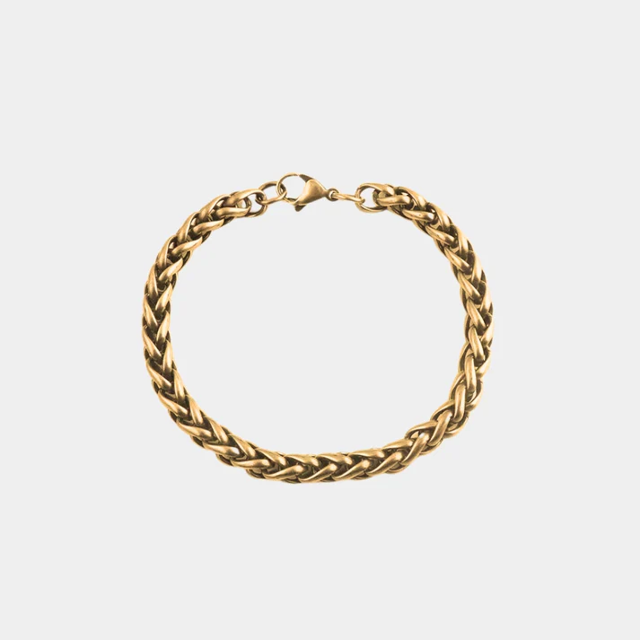 Wheat Link Bracelet - Gold - Image 1