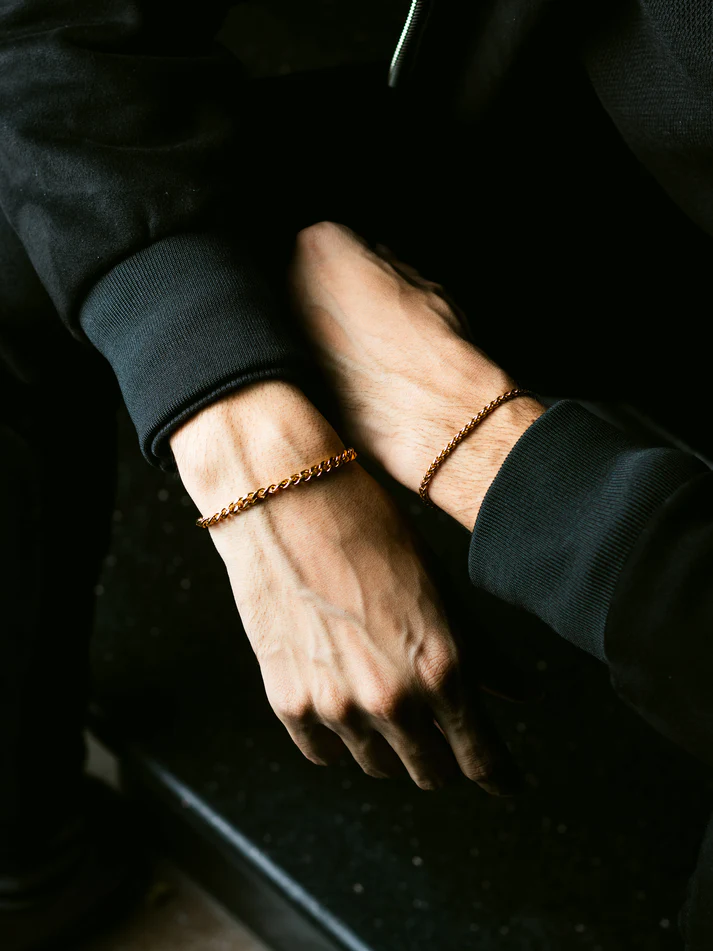Wheat Link Bracelet - Gold - Image 2